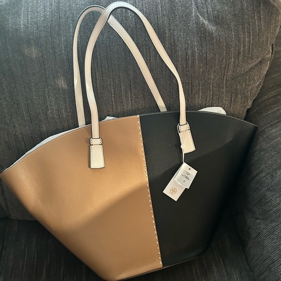 Tory Burch McGraw Colorblock Leather Shopper - Picture 7 of 7